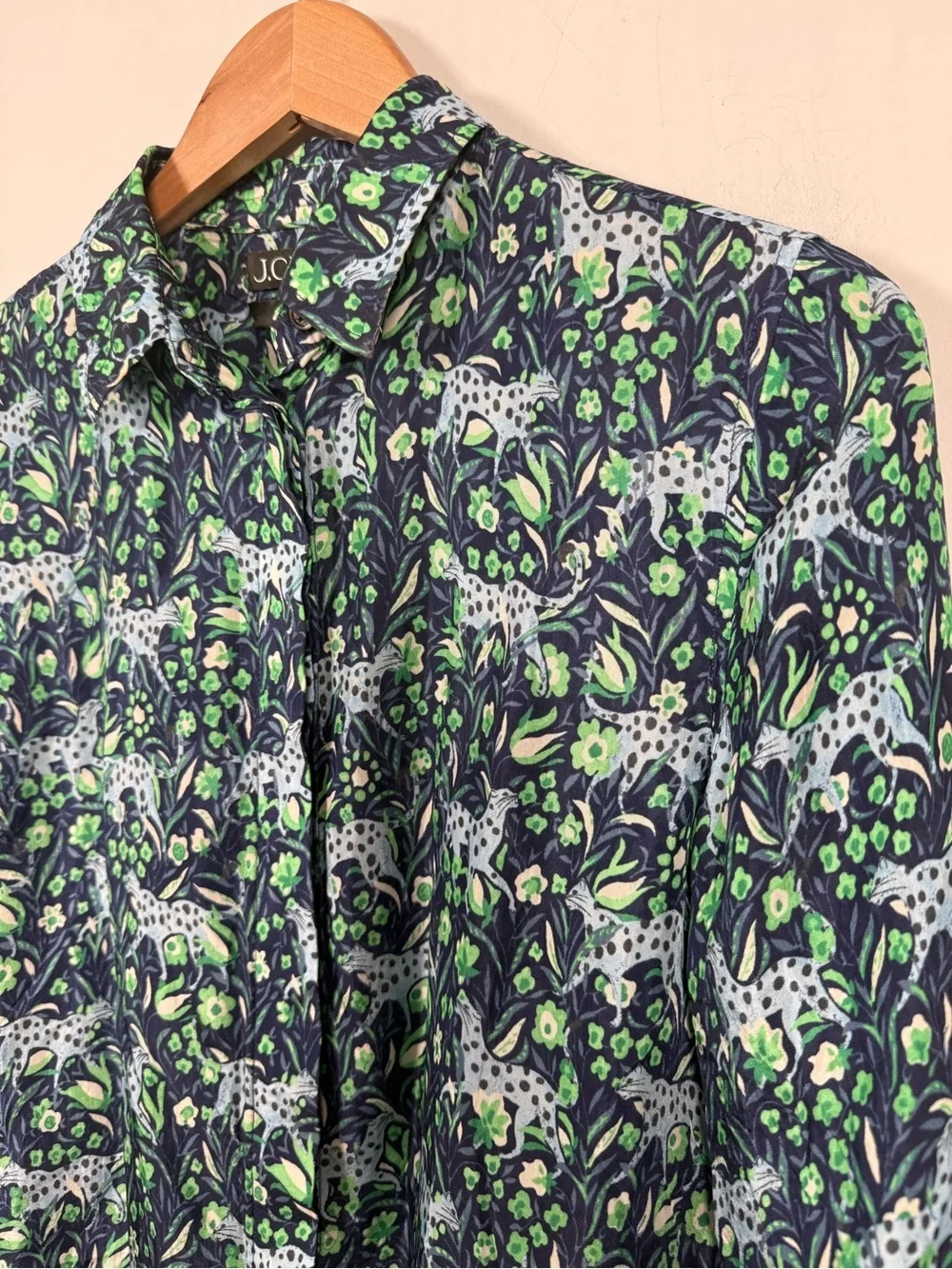 J. Crew Classic-fit shirt in fauna floral, Size 4, Like New!
